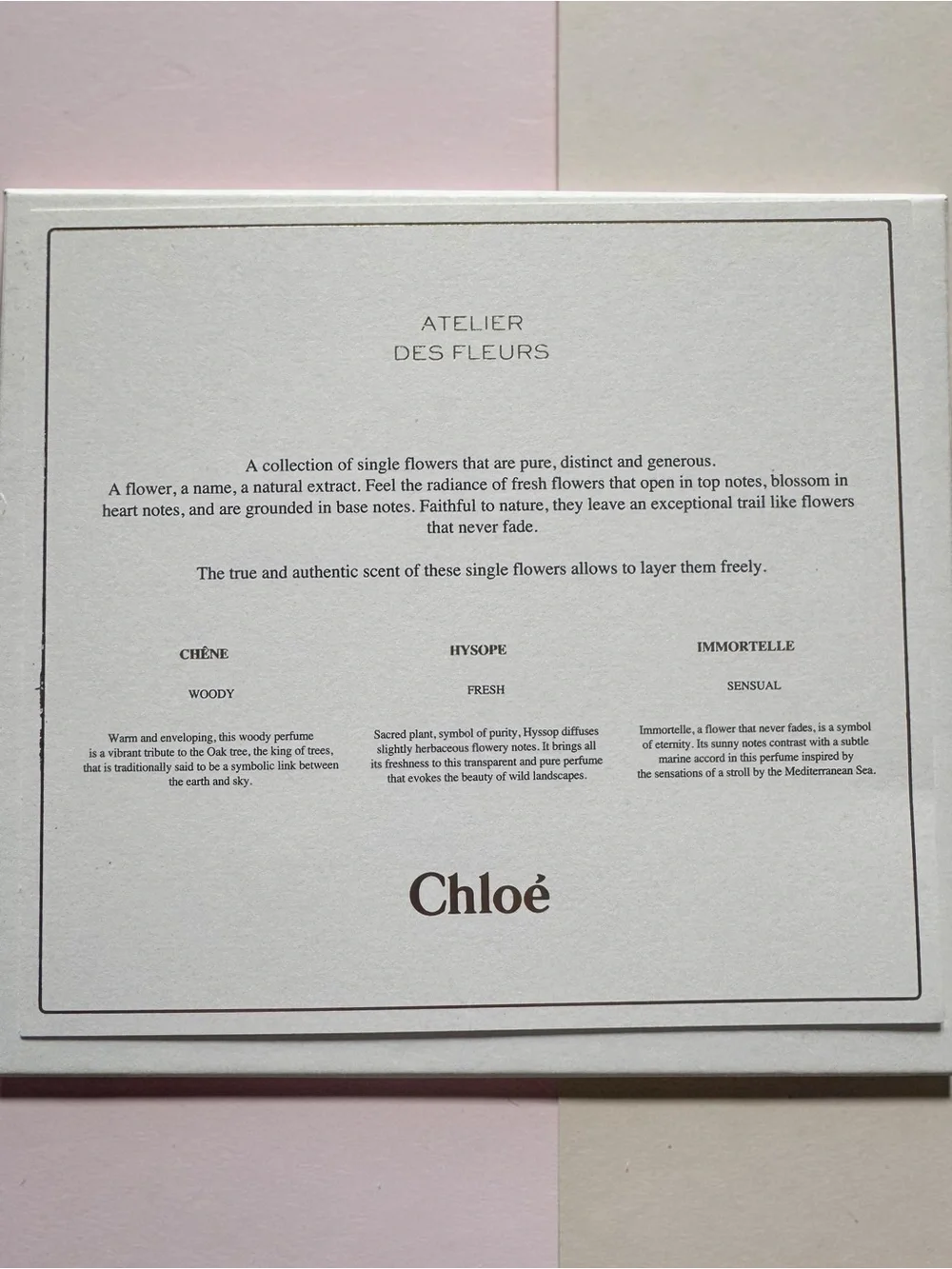 Chloé Atelier des Fleurs Chêne EMPTY 3-piece gift set NEW - Picture 4 of 4